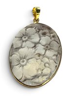 Pendant Mandile 1922 Woman Cammei  in Silver Conchiglia 2MCICM111.5